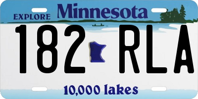 MN license plate 182RLA