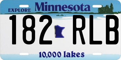 MN license plate 182RLB