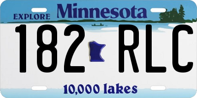 MN license plate 182RLC