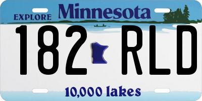 MN license plate 182RLD