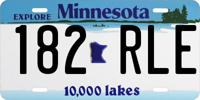 MN license plate 182RLE