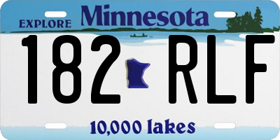 MN license plate 182RLF