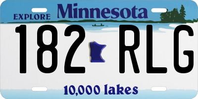 MN license plate 182RLG