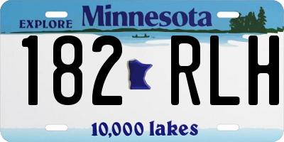 MN license plate 182RLH