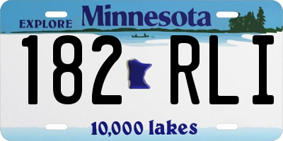 MN license plate 182RLI