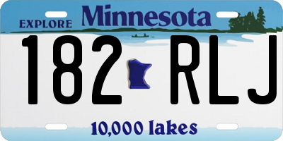 MN license plate 182RLJ