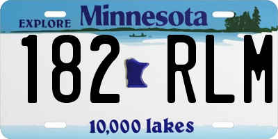 MN license plate 182RLM