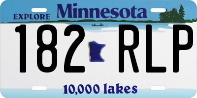 MN license plate 182RLP