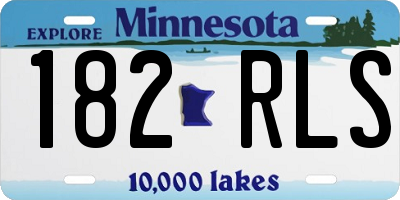 MN license plate 182RLS