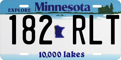 MN license plate 182RLT