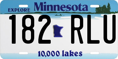 MN license plate 182RLU