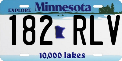 MN license plate 182RLV