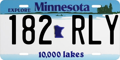 MN license plate 182RLY