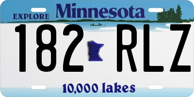 MN license plate 182RLZ