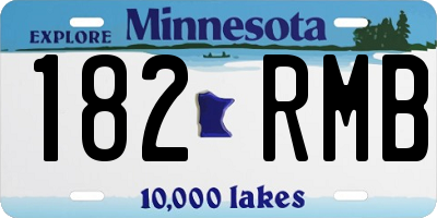 MN license plate 182RMB