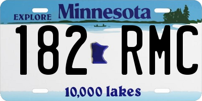 MN license plate 182RMC