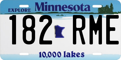 MN license plate 182RME