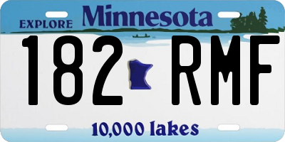 MN license plate 182RMF