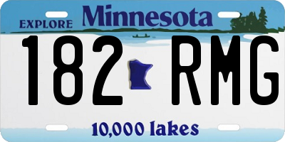 MN license plate 182RMG