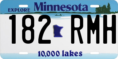 MN license plate 182RMH