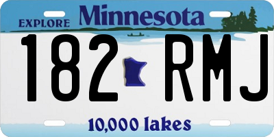 MN license plate 182RMJ