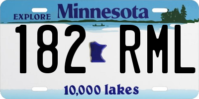 MN license plate 182RML