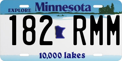 MN license plate 182RMM