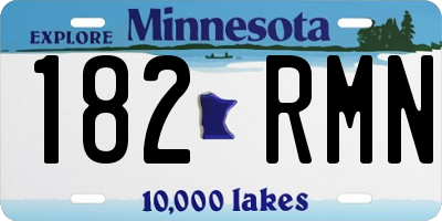 MN license plate 182RMN