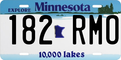 MN license plate 182RMO