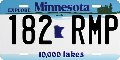 MN license plate 182RMP