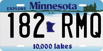 MN license plate 182RMQ