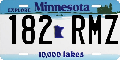 MN license plate 182RMZ