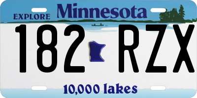 MN license plate 182RZX