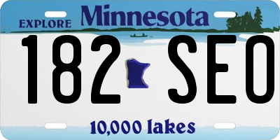 MN license plate 182SEO