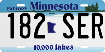 MN license plate 182SER