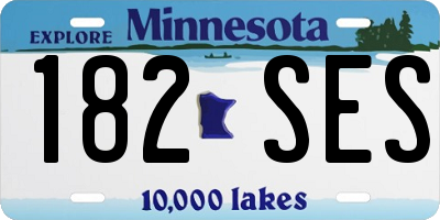 MN license plate 182SES