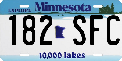 MN license plate 182SFC