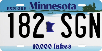 MN license plate 182SGN