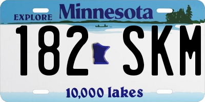MN license plate 182SKM