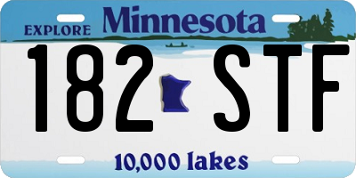 MN license plate 182STF