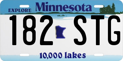 MN license plate 182STG