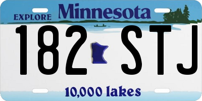 MN license plate 182STJ
