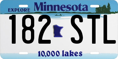 MN license plate 182STL