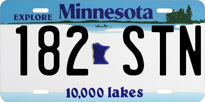 MN license plate 182STN