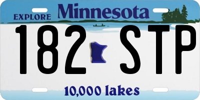 MN license plate 182STP