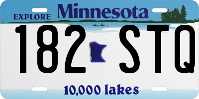 MN license plate 182STQ
