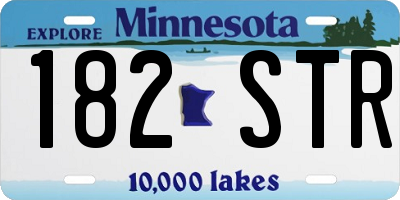 MN license plate 182STR