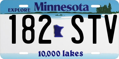 MN license plate 182STV