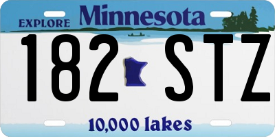 MN license plate 182STZ