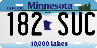 MN license plate 182SUC